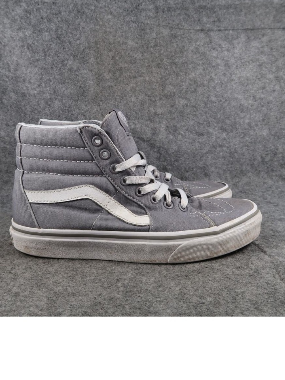 Vans Shoes Womens 8 Sneakers Sk8 Hi Casual Canvas Grey Lace Up Skate High Top